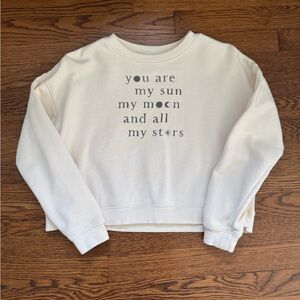 Rylee + Cru Cream Graphic Girls Sweatshirt. EUC. Size 10-12